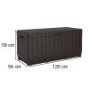 Kentwood műanyag kerti tároló 350L barna