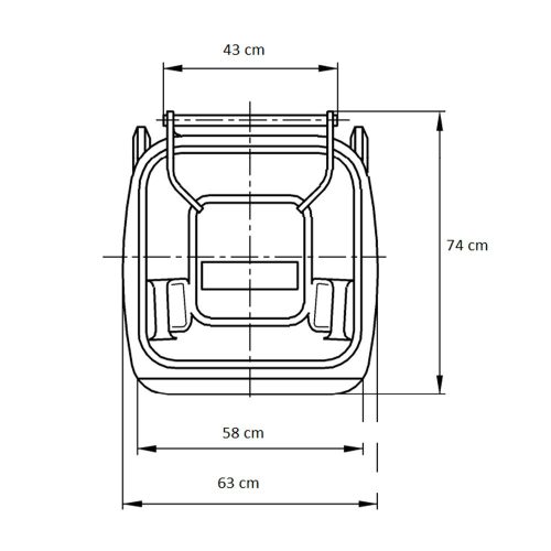 Hulladéktároló 240L sárga