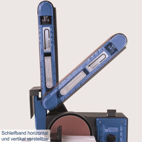 Scheppach BTS 800 VARIO - multifunkciós asztali szalag- és homlokcsiszológép állítható sebességgel