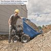 Scheppach DP 3000 - kerekes 4 x 4 meghajtású minidömper mechanikus billenéssel és 300 kg-os terheléssel