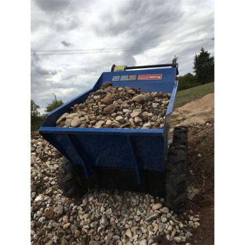 Scheppach DP 3000 - kerekes 4 x 4 meghajtású minidömper mechanikus billenéssel és 300 kg-os terheléssel