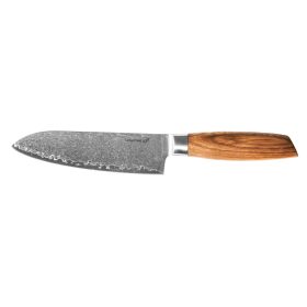   G21 Gourmet Damaszkusz 17 cm, Santoku kés, zebrawood markolat