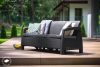 Keter Corfu love seat max kerti bútor, háromszemélyes kanapé, grafit