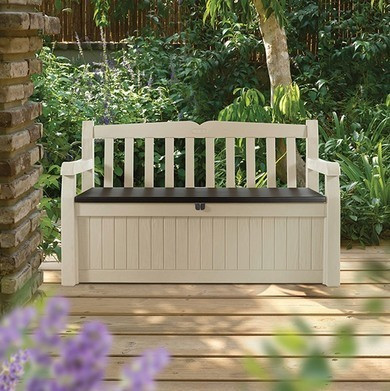 Keter Eden Garden Bench 265L kerti pad, bézs