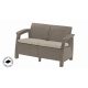 Kerti bútor Keter Corfu love seat kétszemélyes kanapé, cappuccino szín