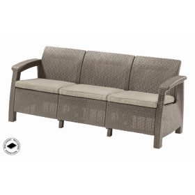   Kerti bútor Keter Corfu love seat max három személyes kanapé, cappuccino szín
