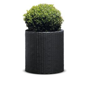 Keter Cylinder M virágcserép, grafitszürke