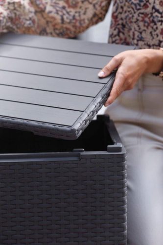 Keter Vigo kerti asztal grafitszürke tároló hellyel