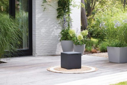 Keter Vigo kerti asztal grafitszürke tároló hellyel