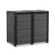 Kerti tároló Keter Hide Away 2x 120 l-es kukákhoz, szürke