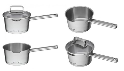 G21 Gourmet Magic edénykészlet, extra serpenyővel, 11 darabos, rozsdamentes acél