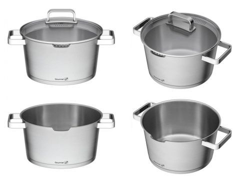 G21 Gourmet Magic edénykészlet extra fazékkal, 11 darabos, rozsdamentes acél