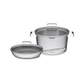   G21 Gourmet Magic edénykészlet szűrővel, 4 darabos, rozsdamentes acél