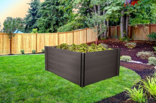 Magaságyás G21 Crop 210 x 106 x 80, WPC, ébenfa