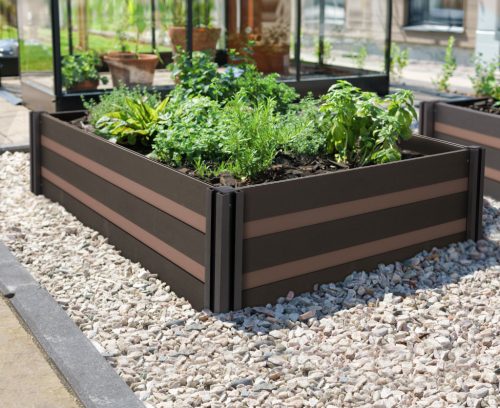 G21 Crop Duo 183 x 183 x 57, WPC, dió, emelt melegágyas