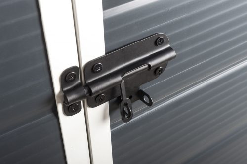 Kerti tároló ház kb. 2,4 X 2 méter alapterület, polikarbonát, szürke, G21