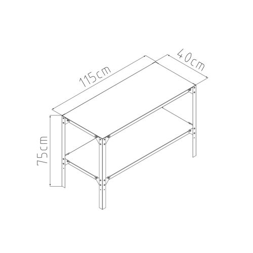 G21 Fémpolc 115x40 cm a kerti házakhoz és üvegházakhoz