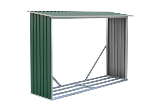 Tüzifa tároló 2,3m3, 242 x 75 cm, zöld, Penta G21