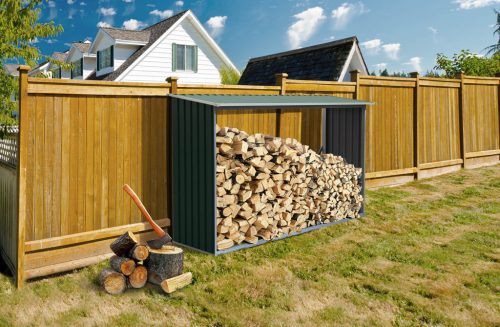 Tüzifa tároló 2,3m3, 242 x 75 cm, zöld, Penta G21