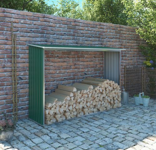 Tüzifa tároló 2,3m3, 242 x 75 cm, zöld, Penta G21