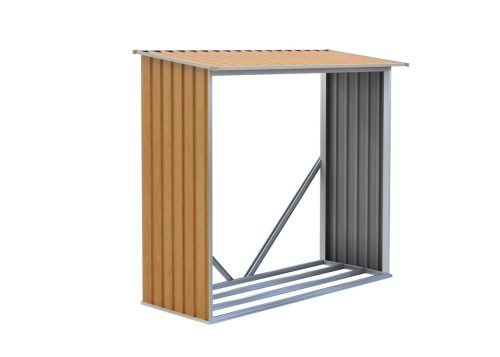 Tüzifa tároló 1,7m3, 136 - 182 x 75 cm, barna, Penta G21