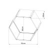 Tüzifa tároló G21 HEX 53 - 92 x 60 cm, barna