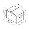 Kerti tároló ház kb. 2 X 2,5 méter alapterület, fém, szürke, GAH529 G21 63900531
