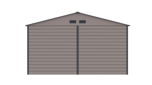 Kerti tároló ház kb. 3,3 X 3,1 méter alapterület, fém, szürke, GAH1085 G21 63900571