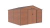 G21 GAH 1085 barna famintás fém kerti tároló ház, kb. 3,3 X 3,1 méter alapterület