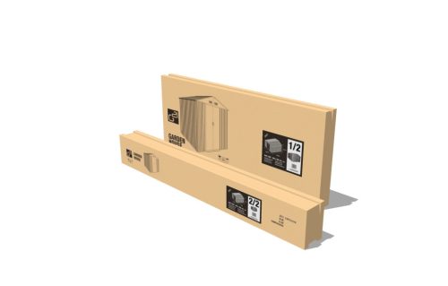 Kerti tároló ház kb. 3,8 X 3,3 méter alapterület, fém, zöld, G21