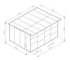 G21 KEN 886 kutyaketrec - 322 x 275 cm, két férőhelyes, szürke