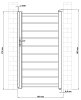 Kapu G21 Reno 100x176 cm jobb, antracit
