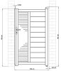 Kapu G21 Marion 100x173 cm jobbra, antracit