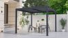 Bioklimatikus pergola G21 Austin 3×3 m, antracit színű alumínium