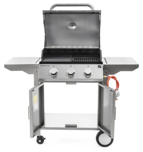G21 OKLAHOMA BBQ Premium line gázgrill, 3 égőfej + ajándék nyomáscsökkentő
