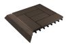 G21 Indiai teak átvezető profil a WPC burkolócsempékhez, 38,5 x 7,5 cm sarok (jobb)
