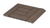G21 Indiai teak átvezető profil a WPC burkolócsempékhez, 30 x 7,5 cm egyenes