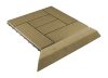 G21 Cumaru átvezető profil a WPC burkolócsempékhez, 38,5 x 7,5 cm sarok (bal)
