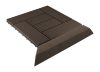 G21 Indiai teak átvezető profil a WPC burkolócsempékhez, 38,5 x 7,5 cm sarok (bal)