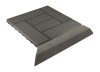 G21 Incana átvezető profil a WPC burkolócsempékhez, 38,5 x 7,5 cm sarok (bal)