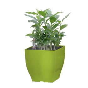   G21 Cube mini virágcserép zöld, 13 cm "külső burkolat