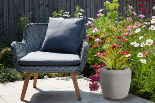 G21 Cement Round virágcserép 33,5 x 33,5 x 30,5