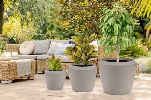 G21 Cement Round virágcserép 33,5 x 33,5 x 30,5