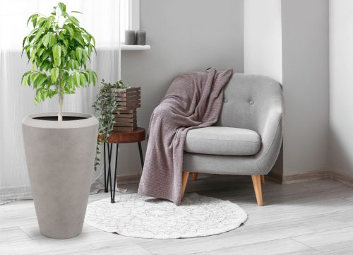 G21 Cement Oval virágcserép 55 x 55 x 86,3