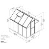 Palram multiline 6x8 polikarbonát üvegház