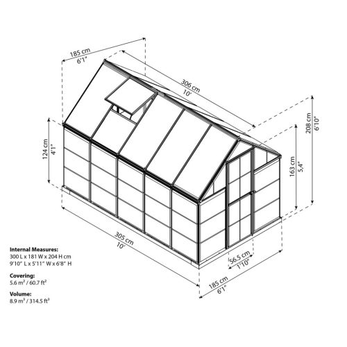 Palram - Canopia Hybrid 6x10