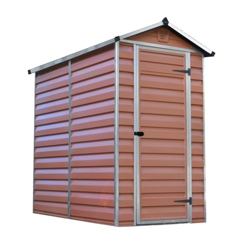 Kerti tároló ház 1,75 X 1,1 méter alapterület, Polikarbonát, barna, PALRAM Skylight 4x6