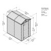 Palram - Canopia Skylight 4x6 barna