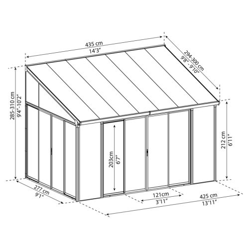 Palram - Canopia Torino 3 x 4,25