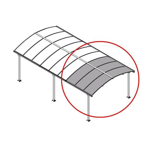 Palram - Canopia Bővítő elem Arcadia kocsibeállókhoz (210 cm)